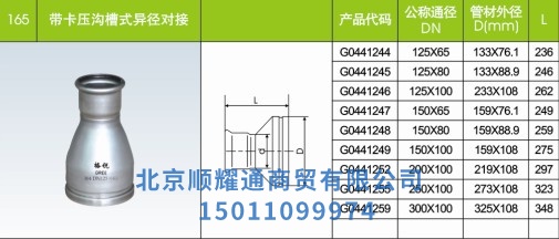 带卡压异径对接